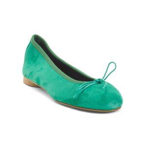 NUR ITALY Green Made In Italy Suede Renata Flats